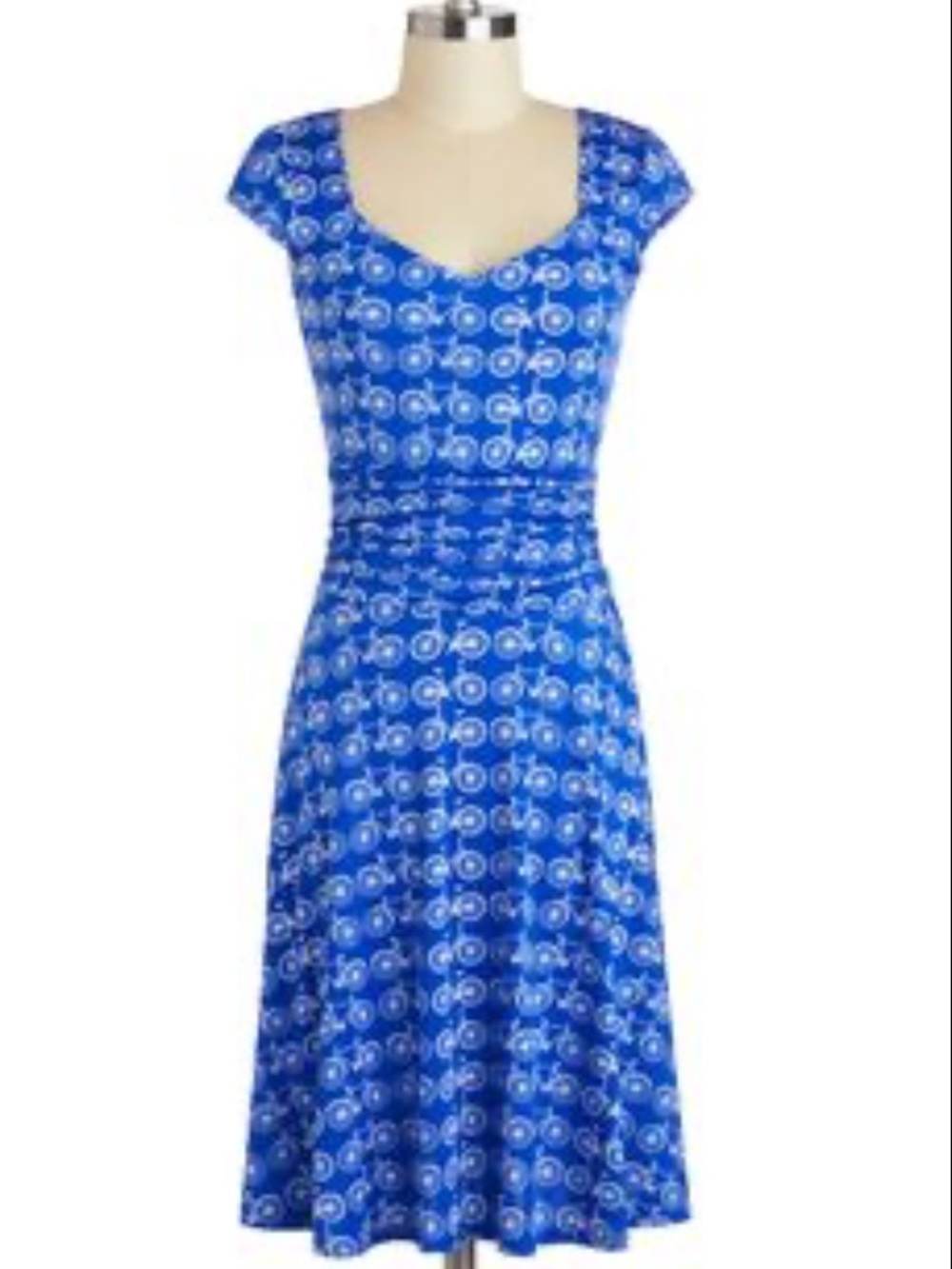Blue Retrolicious brand bike print dress